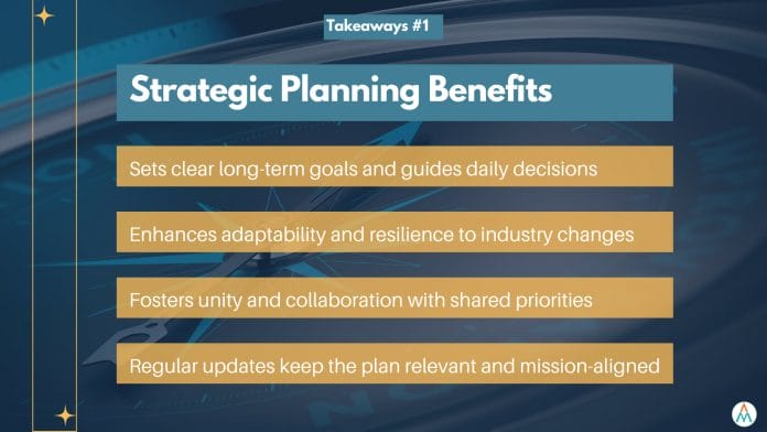 A list of strategic planning benefits