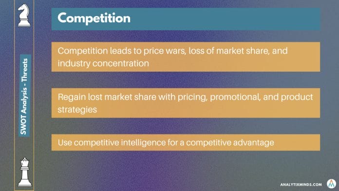 SWOT Threats Examples - Impact of competition - key points
